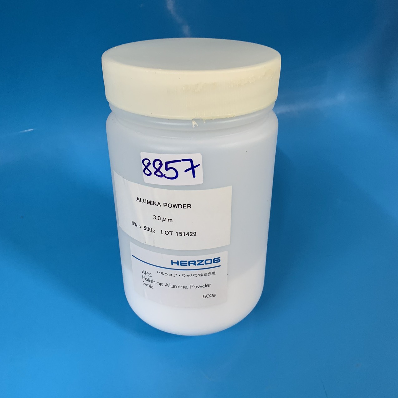 Bột đánh bóng nhôm oxide hạt 3µ, trọng lượng 500g AP3 Herzog.