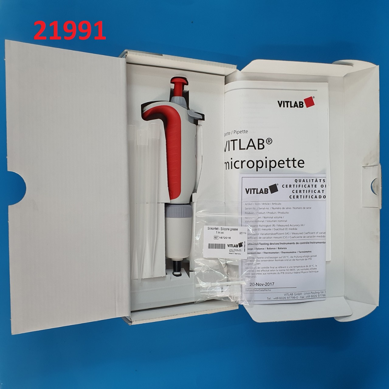 Dụng cụ hút mẫu VITLAB 1641010 - Micropipette 500-5000ul  