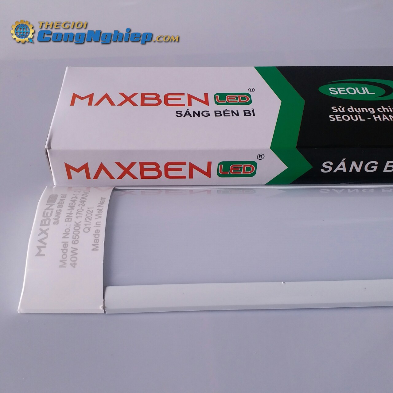 Bóng đèn led tube bán nguyệt 40w, Maxben BN-MB-40-1.2-T, ánh sáng trắng (6500K)