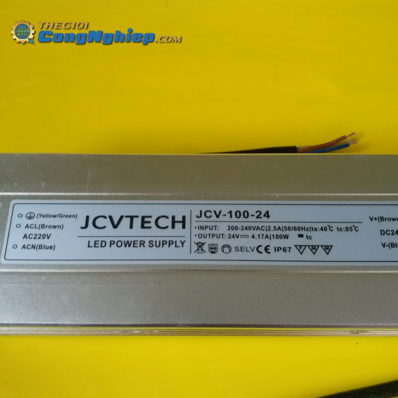 Nguồn cho led dây 100W, Input 220VAC, Output 24VDC, JCVTECH JCV-100-24