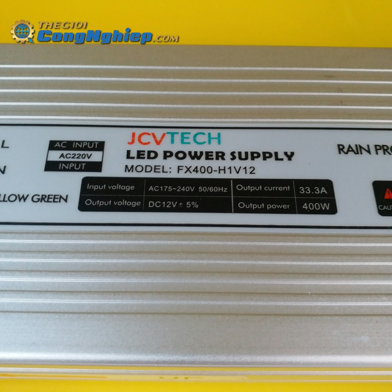 Nguồn cho led dây 400W, Input 220VAC, Output 12VDC, JCVTECH FX400-H1V12