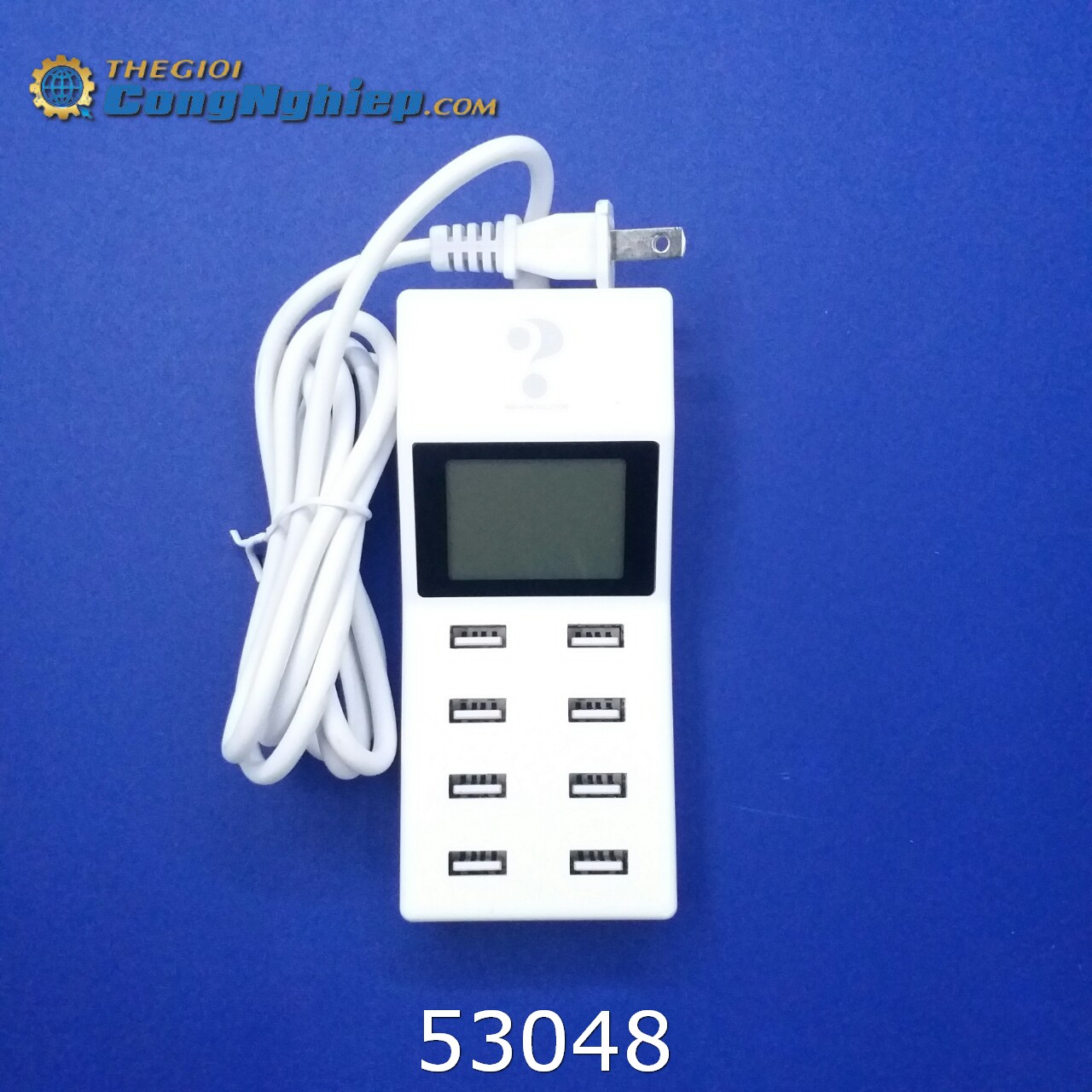 Ổ cắm sạc USB 8 cổng OEM, điện áp đầu vào 100-240V 50-60HZ, đầu ra 5V/8A, màn hình led hiển thị trạng thái sạc