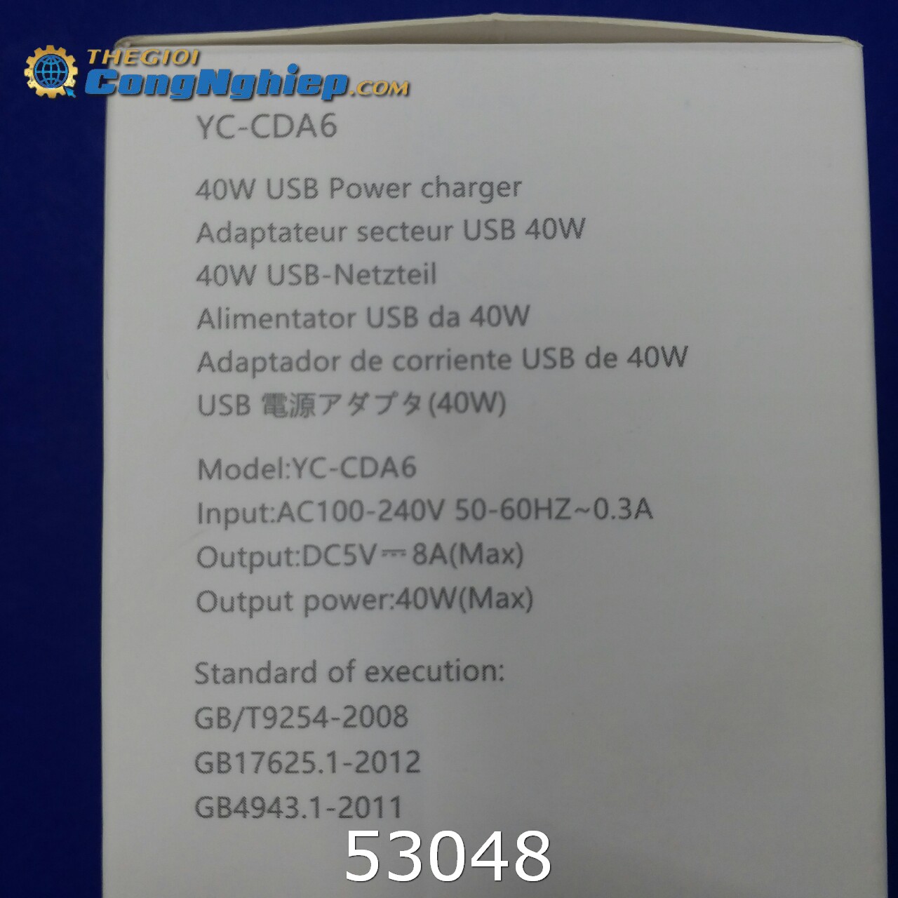 Ổ cắm sạc USB 8 cổng OEM, điện áp đầu vào 100-240V 50-60HZ, đầu ra 5V/8A, màn hình led hiển thị trạng thái sạc