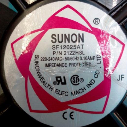 Quạt hút tủ điện Sunon SF12025AT 2122HSL, kích thước 120x120x25mm điện áp AC 220/240V