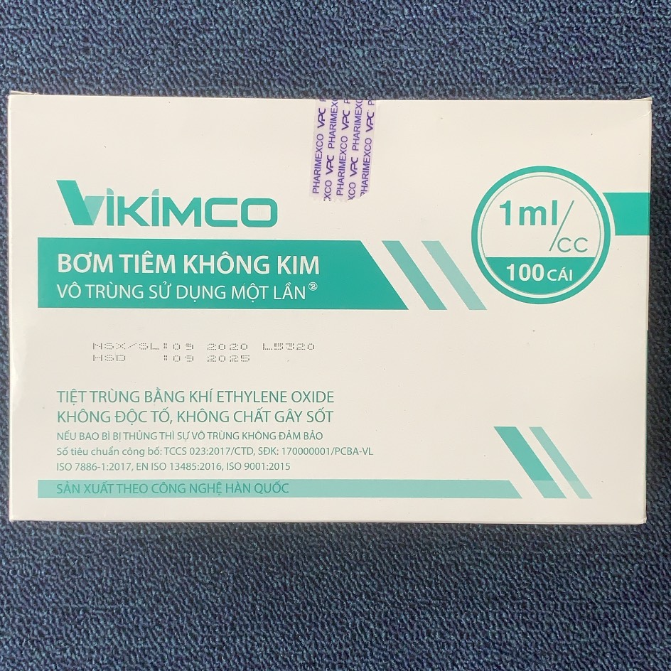 Bơm tiêm không kim vô trùng 1ml, VIKIMCO TGCN-52139 (1cc)