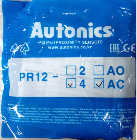 Cảm biến tiệm cận Autonics PR12-4AC, khoảng cách phát hiện 4mm Loại dây AC 2 dây Nguồn điện 100-240VAC