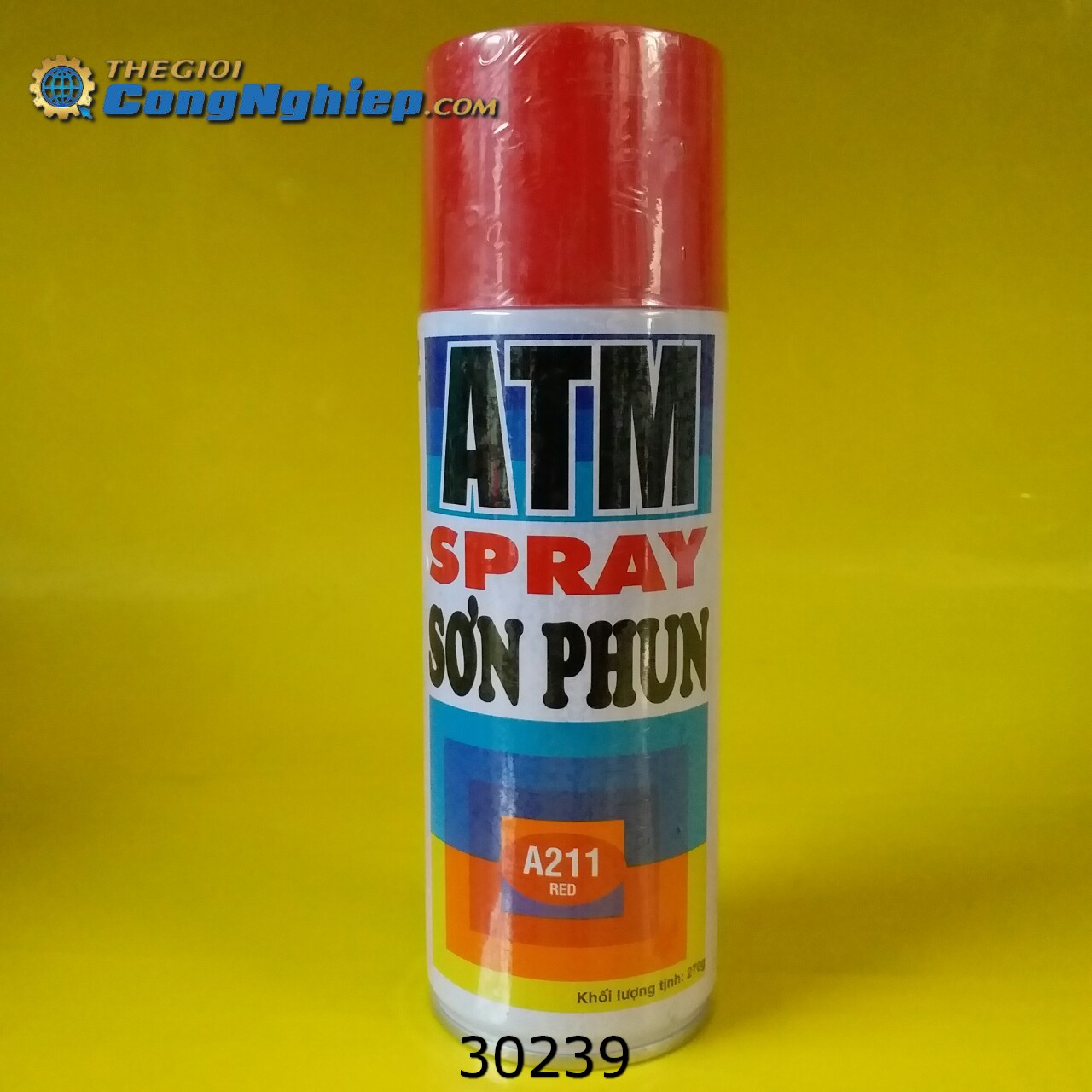 Sơn xịt ATM SPRAY A211 màu đỏ 400ml (Red), 12 chai/ 1 thùng