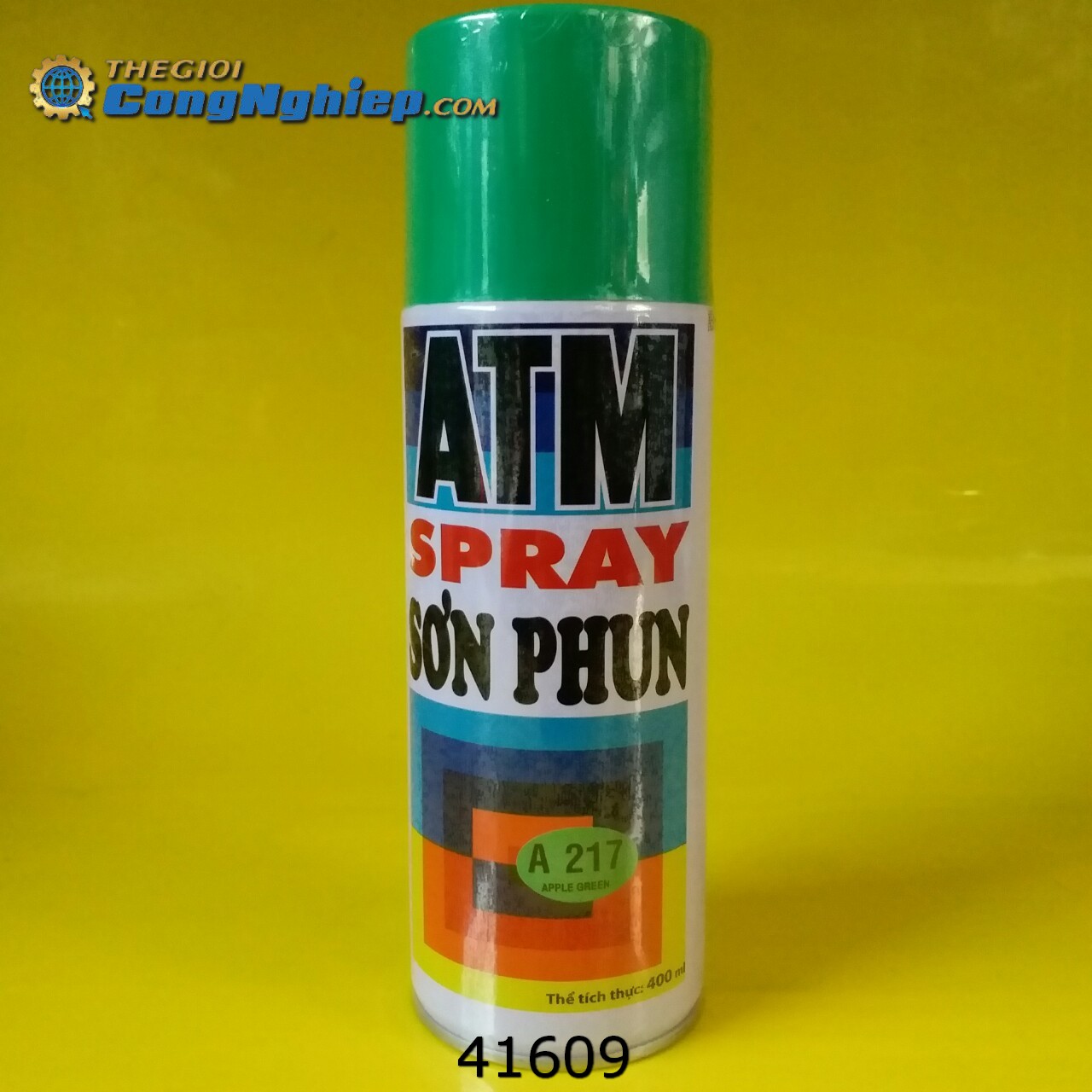 Sơn xịt ATM SPRAY A217 màu xanh táo 400ml (Apple green), 12 chai/ 1 thùng