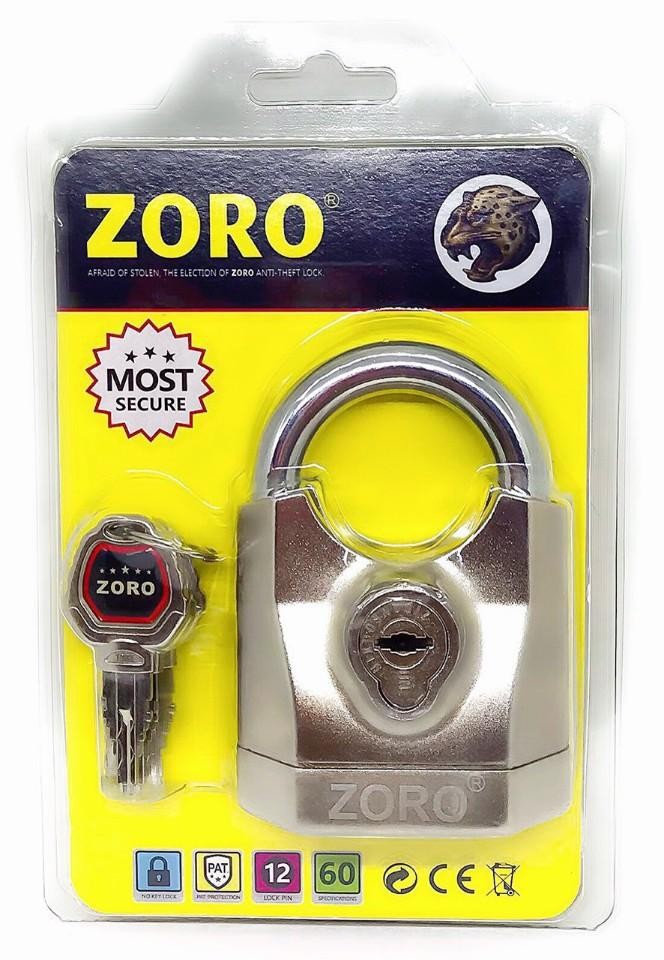 Ổ khóa báo động  Zoro chống trộm chống cắt chìa kiếm xoay 4 chìa