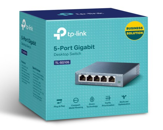 Thiết bị chuyển mạch TP-Link TL-SG105 5 cổng RJ45 10/100/1000Mbps vỏ kim loại