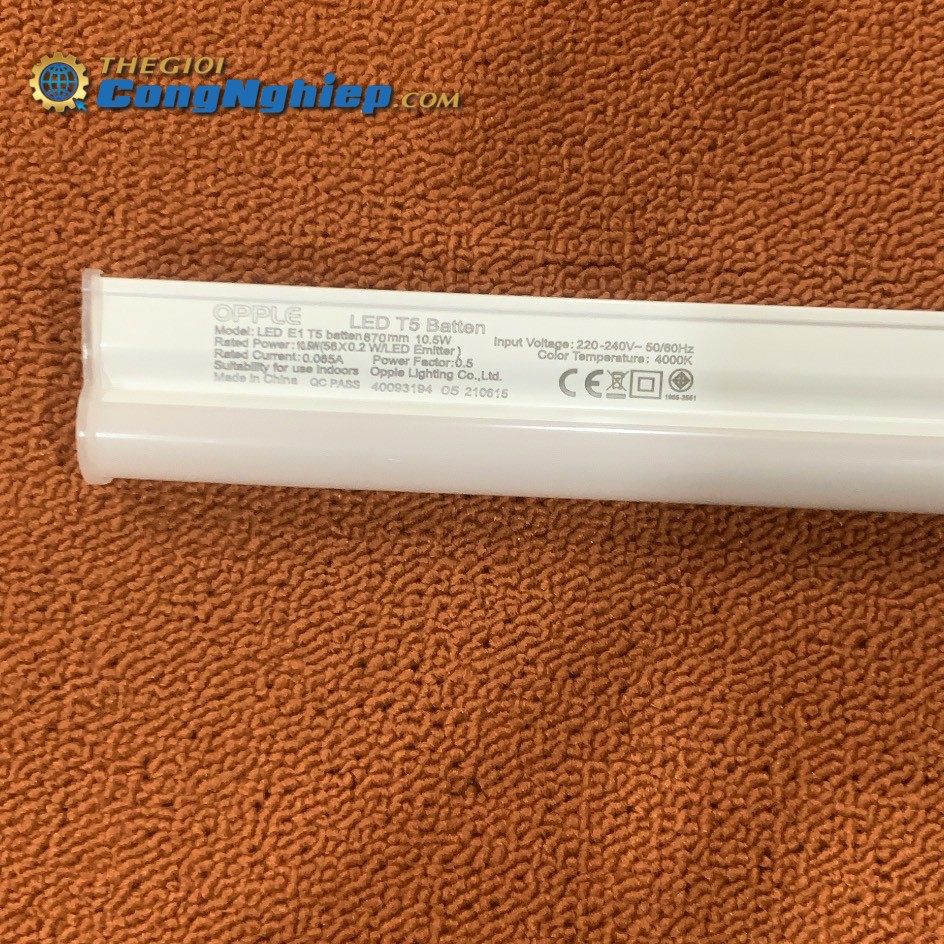 Đèn Led E1 T5 Batten 870mm Opple 10.5W, ánh sáng trung tính 4000K