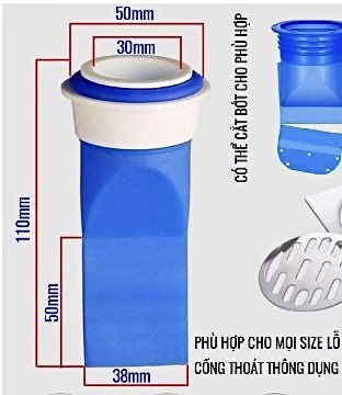 Bịt nắp cống silicone ngăn mùi đường kính trong 30mm, đường kính ngoài 50mm TGCN-59016