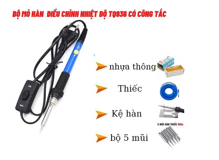 Mỏ Hàn Điều Chỉnh Nhiệt Độ TQ936, công suất 60W 220V Nobrand TQ-936