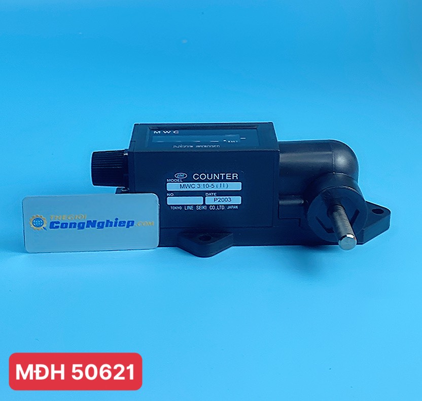 Bộ đếm chiều dài hệ mét Line-seiki MWC 3-10-5 (II), dải đo 0.1 - 9999.9m, ngược chiều kim đồng hồ 