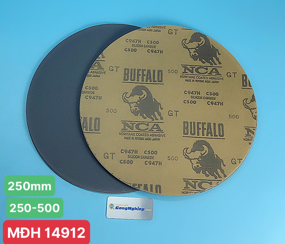 Giấy mài mẫu Herzog 250-500, đường kính 250mm, độ mịn grit #500, không có keo dính