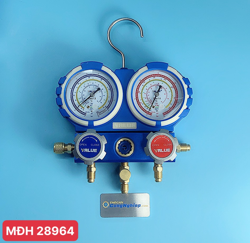 Bộ đồng hồ nạp gas lạnh Value VMG-2-R22-B , dùng cho gas R404A, R407C, R134a, R22