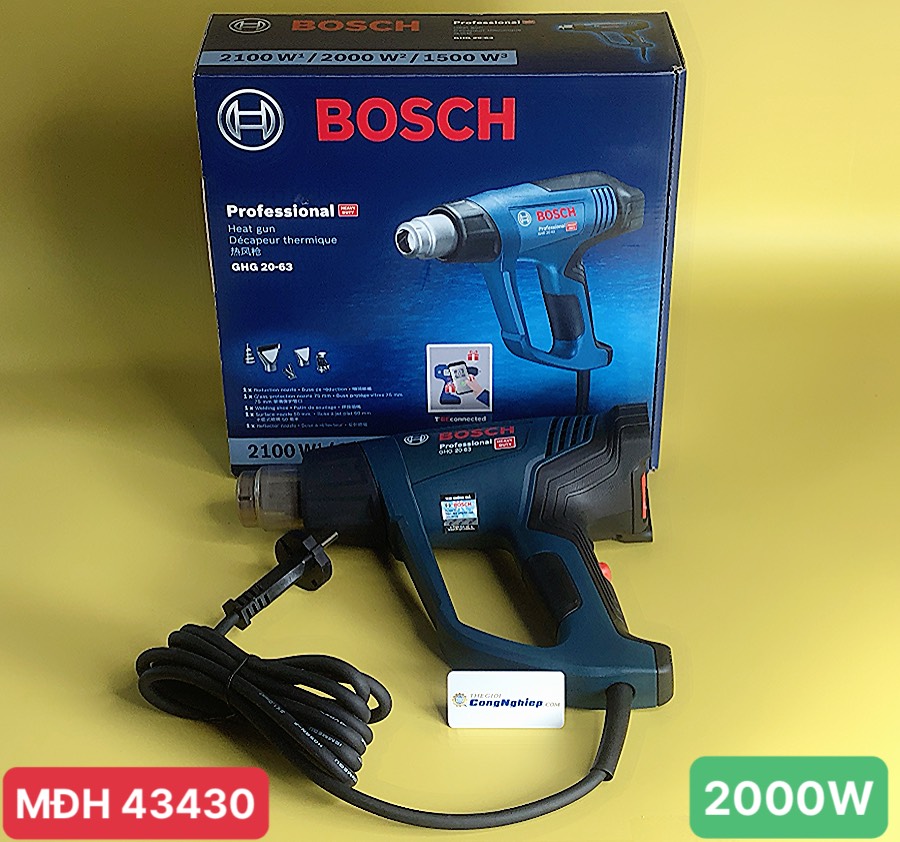 Máy thổi hơi nóng BOSCH GHG 20-63, 2000W