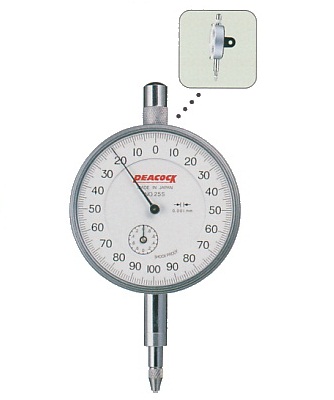 Đồng hồ so cơ peacock 25S dải đo 2mm, độ phân giải 0.001mm