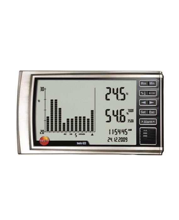 Máy đo nhiệt độ, độ ẩm, dải đo nhiệt độ -10 ~ +60 °C, dãi đo độ ẩm 0 ~ 100 %rH