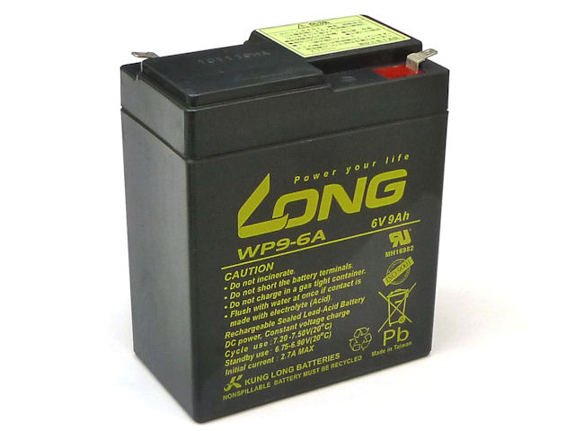 LONG WP9-6A 6V 8.5Ah F1 Replacement Battery