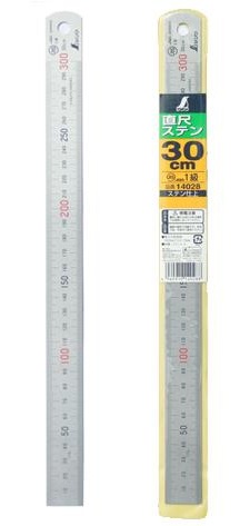 Thước lá thẳng SHINWA 14044, chiều dài đo 1m, lưỡi thước rộng 35mm, chất liệu inox