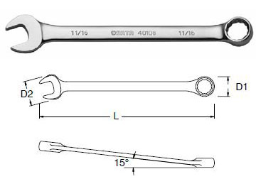 Cờ lê vòng miệng 60mm SATA 40252 