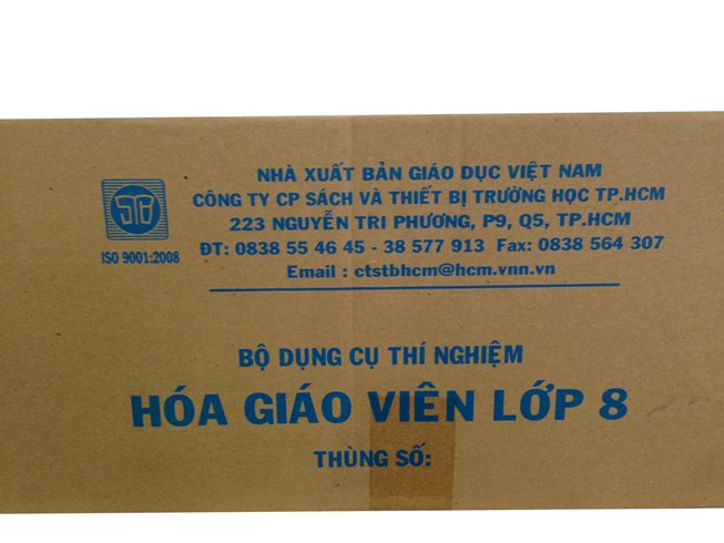 Bộ dụng cụ Hóa 8 (GV)-không cân 