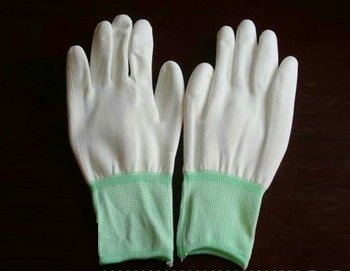 Găng tay phủ PU lòng bàn tay màu trắng