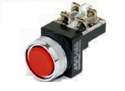 Nút nhấn có đèn HANYOUNG CR-304-A0, phi 30 màu đỏ