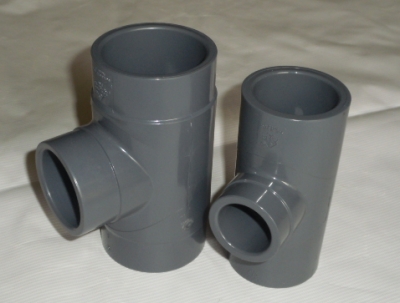 Nối ống dạng T giảm ø60 x 27 nhựa cứng PVC-U