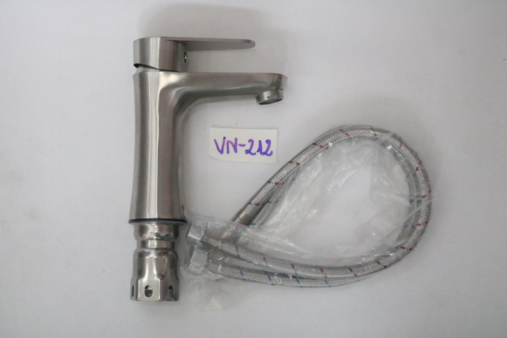 Vòi lavabo nóng lạnh Vanni VN-212,  cao 20cm, chất liệu inox sus 304