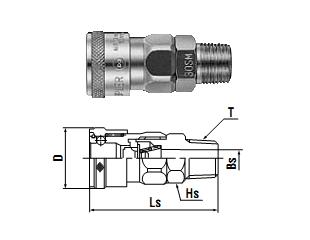 Khớp nối đầu cái ren ngoài