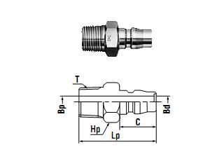 Khớp nối đầu đực ren ngoài