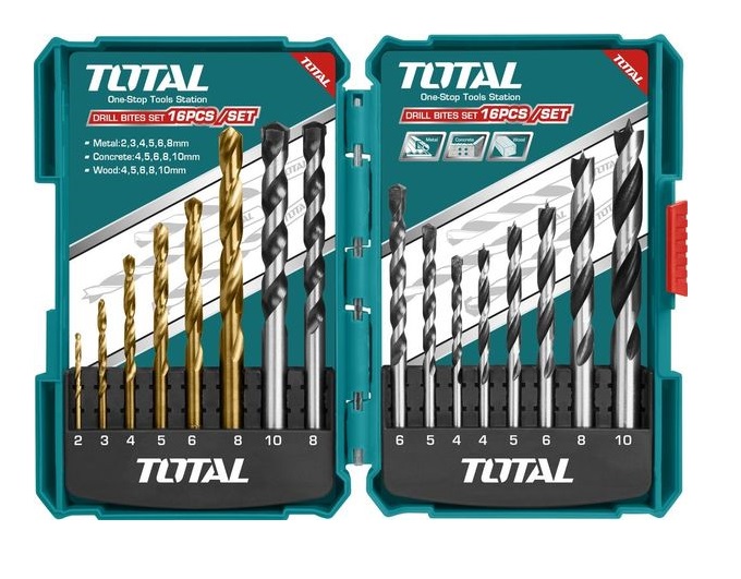 Bộ mũi khoan đa năng Total tools TACSD6165, gồm 16 chi tiết