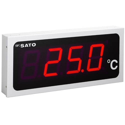 Nhiệt Kế điện tử, dải nhiệt độ từ -20 đến 80°C, dạng đồng hồ treo tường, kích thước 463  × 213 × 65mm, chữ cao 100mm