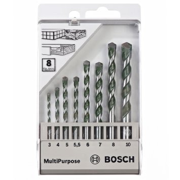 Bộ 8 mũi khoan đa năng 3mm-10mm Bosch 2608680799