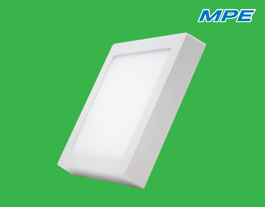 Đèn led panel ốp trần nổi vuông 12W MPE SSPL-12V, ánh sáng vàng, kích thước 170x170x35 mm, đóng gói  1 cái/hộp, 30 cái/thùng