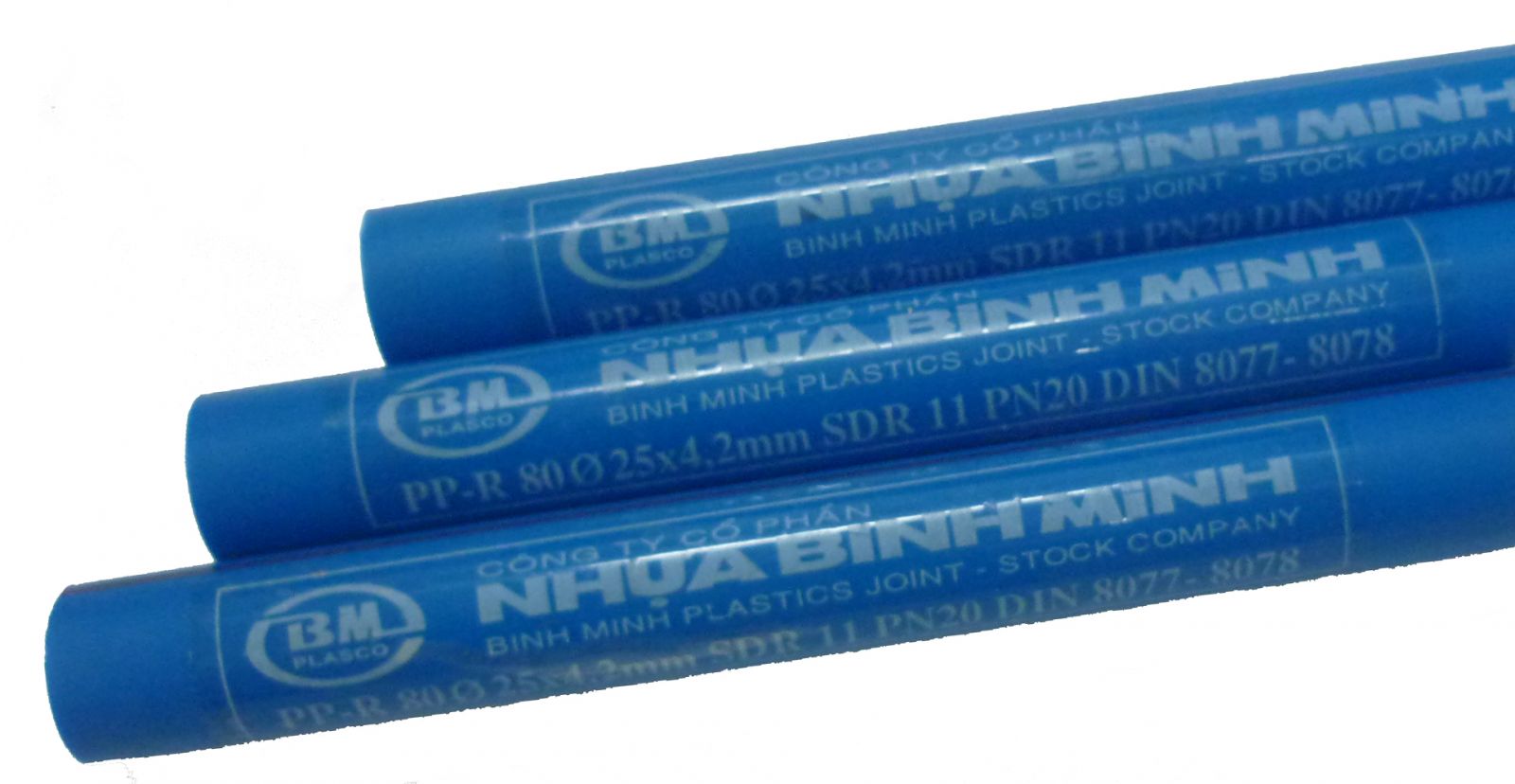 Ống nhựa chịu nhiệt PPR Φ20 Bình Minh, kích thước 20 x 3.4mm, Áp suất 20 Bar 