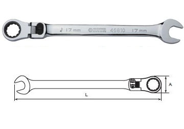 Cờ lê lắc léo tự động có khóa 17mm SATA 46-810