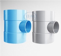 Nối ống dạng T giảm loại mỏng  ø90, kích thước ø90 x 60 nhựa cứng PVC-U Bình Minh, giá tính theo cái 