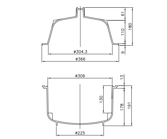 Tủ hút ẩm PC đường kính 306mm AS1 1-066-14