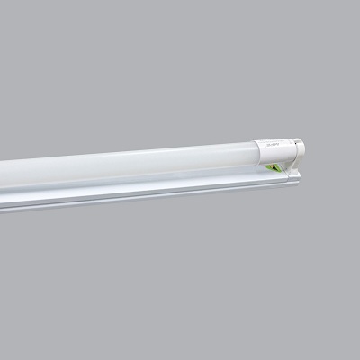 Bộ máng đèn batten led tube T8 Nano PC bóng đơn 1.2m 18w, ánh sáng trắng 