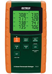 Bộ ghi dữ liệu nhiệt độ ( 12 kênh, 6 loại cặp nhiệt độ) EXTECH TM500