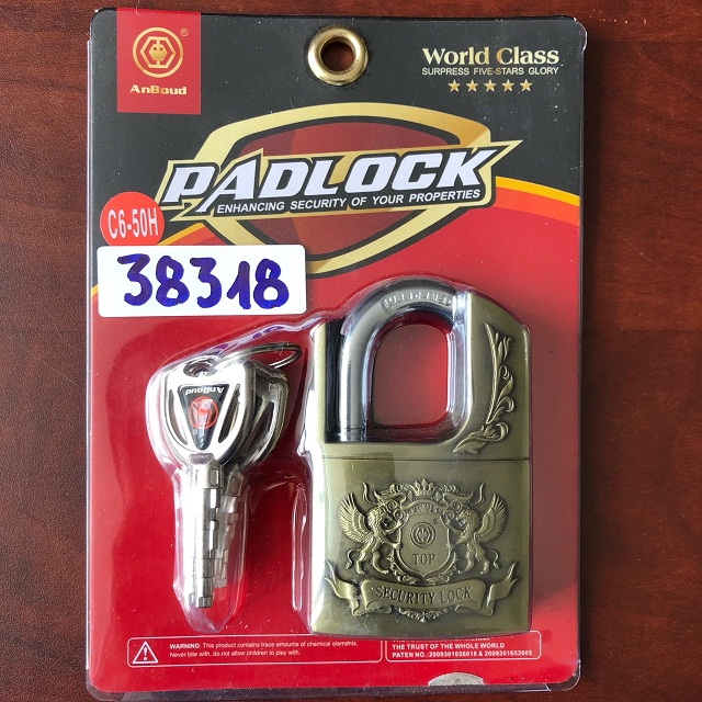 Ổ khóa chống cắt Padlock C6-50H, 4 chìa