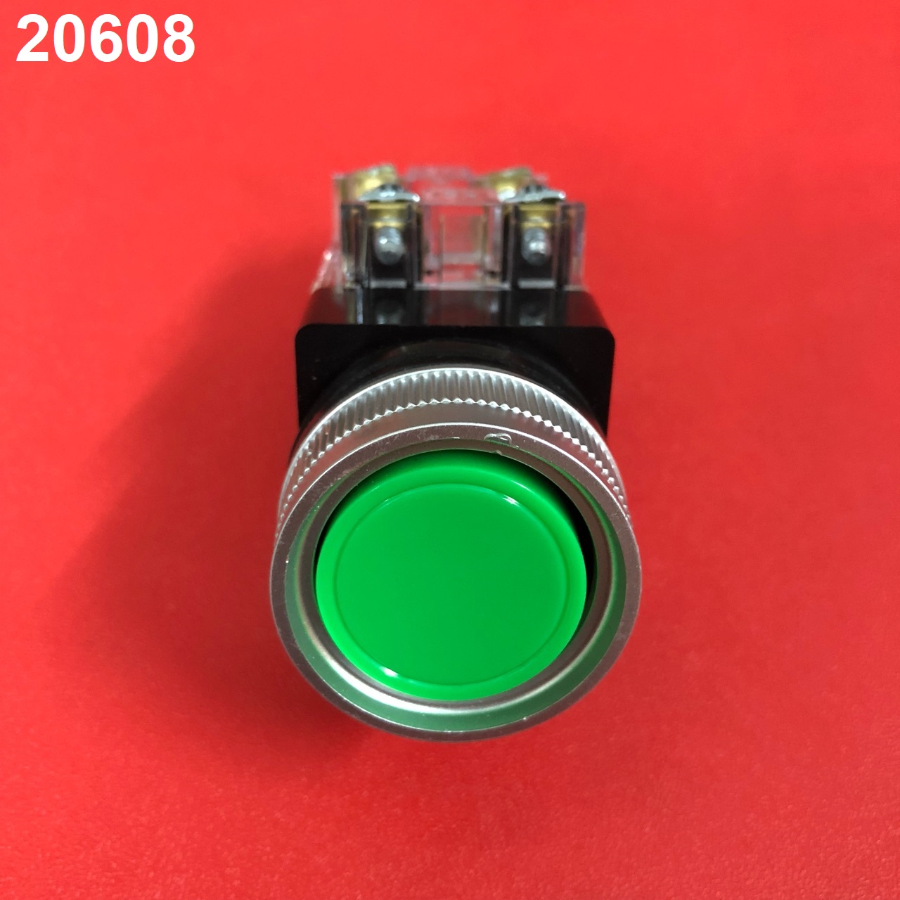 Nút nhấn không đèn HANYOUNG CR-301-1 250VAC XANH, phi 30 màu xanh