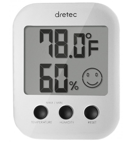 Đồng hồ đo nhiệt độ, độ ẩm Dretec O-230W,－10,0 ~ 50,0 ℃/ 10 ~ 98%