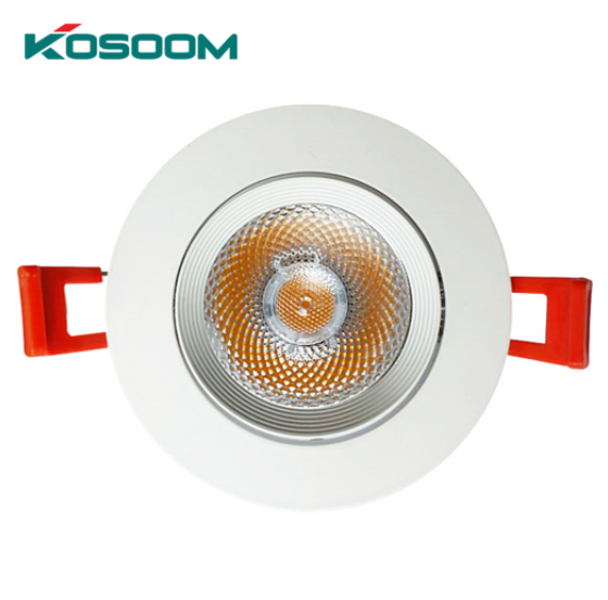 Đèn LED âm trần mắt trâu chip COB 12W, kích thước Ø106×68mm, lỗ khoét trần Ø90-95 mm, Kosoom KSTH14112W (ÁNH SÁNG TRẮNG)