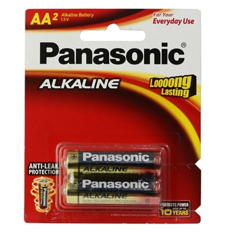 Pin Alkaline AA 1.5V Panasonic LR6T/2B, (1 vỉ/ 2 viên)