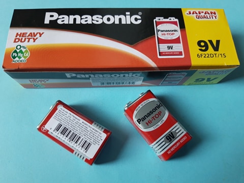 Pin than vuông 9V Panasonic Hi-Top 6F22DT/1S (1 viên/1 vỉ)