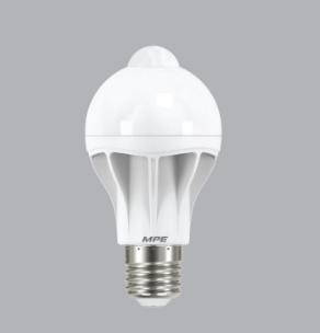 Đèn Led Bulb Cảm Biến 9W MPE LB-9T/MS, ánh sáng trắng, kích thước Ø70mm x 120mm